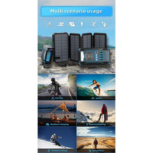 Load image into Gallery viewer, 20000mAh Solar Power Bank with Foldable Panels, Wireless Charging & LED Flashlight
