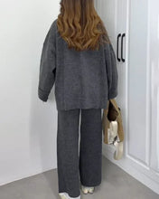 Load image into Gallery viewer, Crewneck Sweater & Pants Two-piece Set