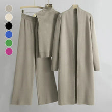 Load image into Gallery viewer, 3-Piece Set - Autumn Sleeveless Vest & Cardigan & Trousers