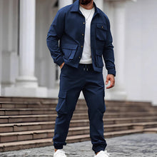 Load image into Gallery viewer, Men’s Retro Jacket & Cargo Pants 2-Piece Set