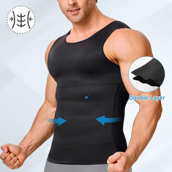 🔥Men's Sleeveless Solid Shapewear Undershirt