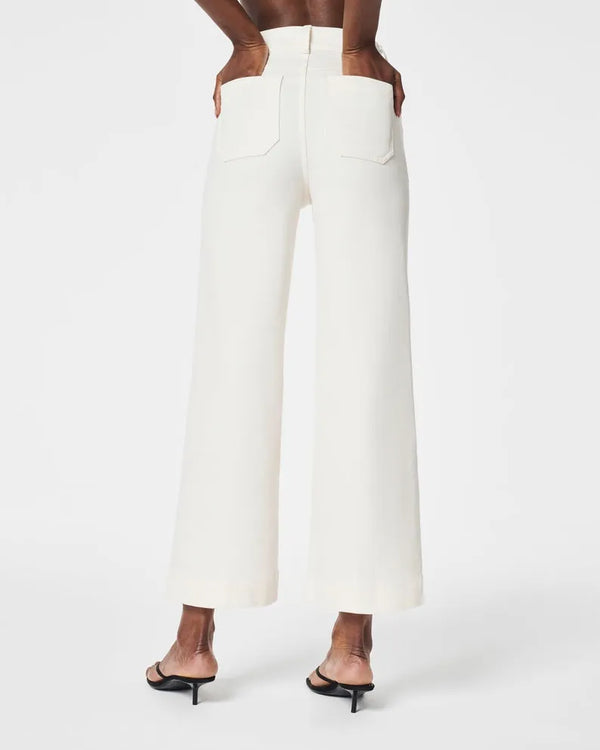 👖Tummy Control Cropped Wide-Leg Jeans