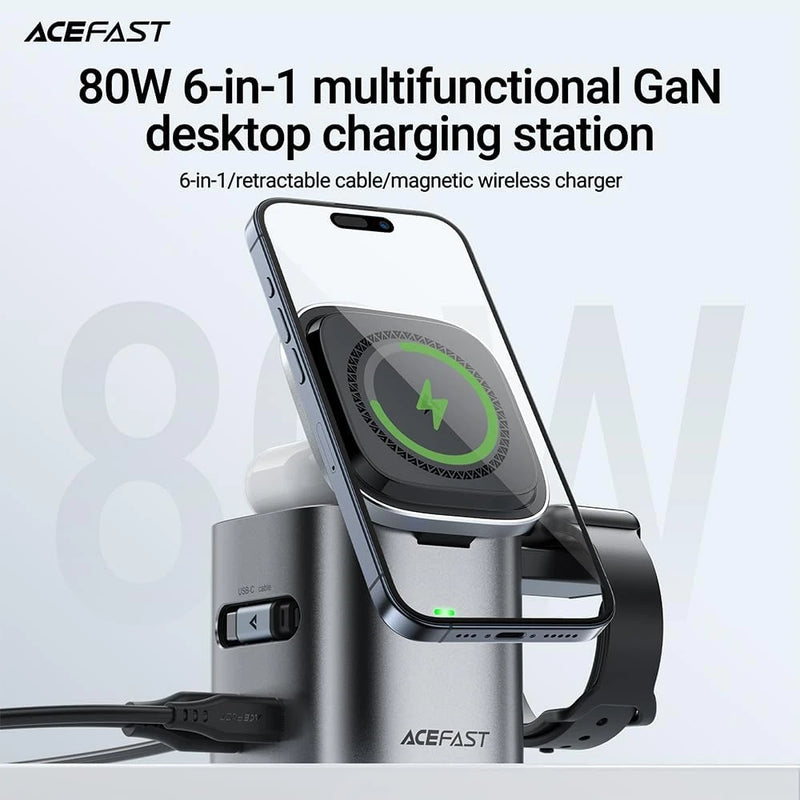ACEFAST 6-in-1 Foldable Wireless Charging Station
