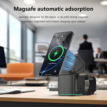 Load image into Gallery viewer, 3-in-1 Wireless Charger | Multifunctional Magnetic Rotating Foldable Travel Charger

