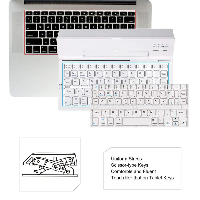Portable Bluetooth Keyboard with Stand