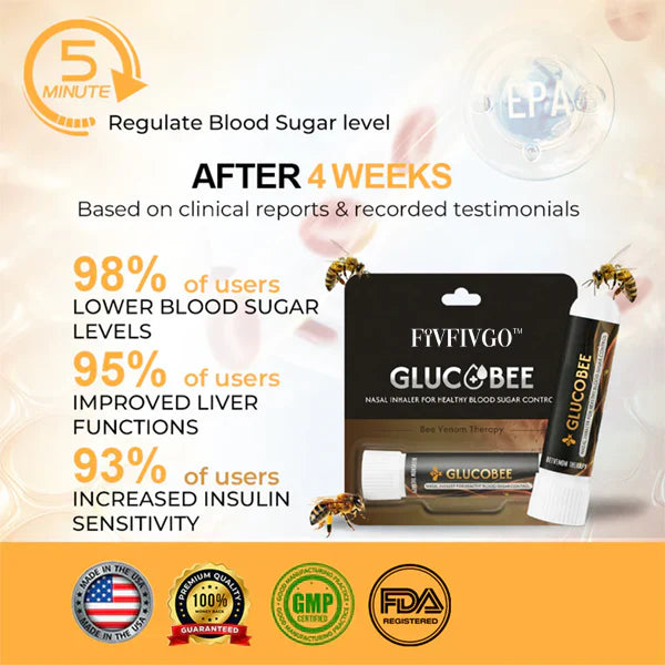 GlucoBee Nasal Inhaler👨‍⚕️USA Diabetes Association (ADA) Pack of Two