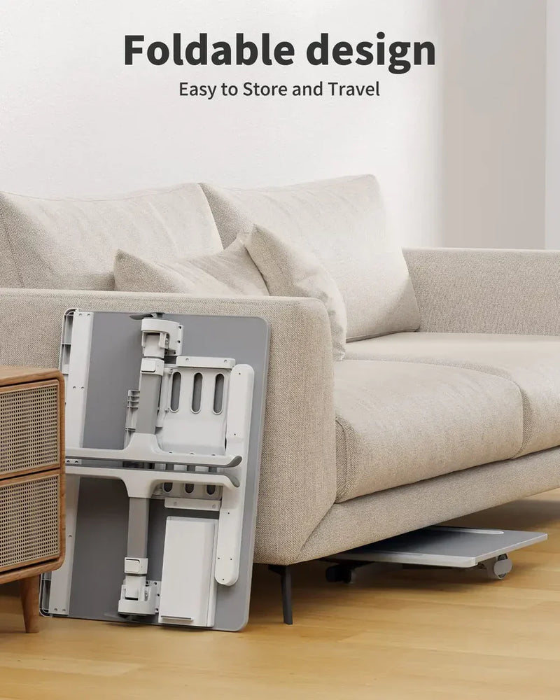 Adjustable Laptop Bed Desk with LED Lamp & Foldable Design (60cm)