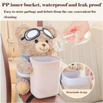 Plush Bear Car Trash Can (Pack Of 2pcs)