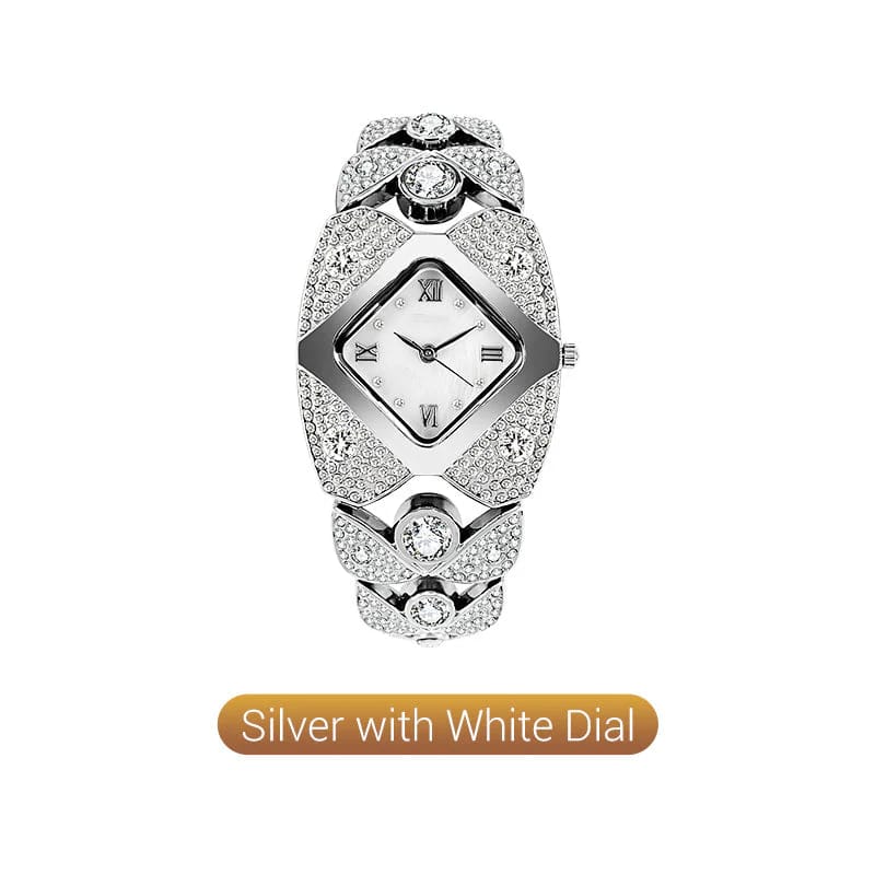 Retro Quartz Watch with Sparkling Rhinestones⌚
