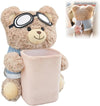 Plush Bear Car Trash Can (Pack Of 2pcs)