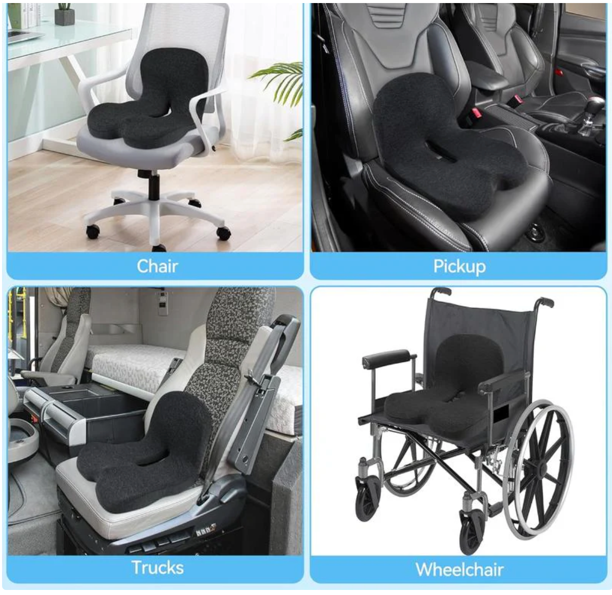 Non-Slip Memory Foam Seat