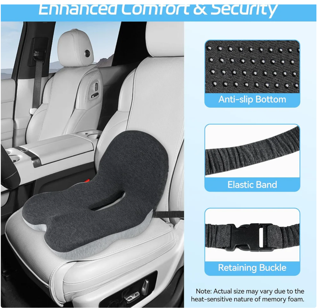 Non-Slip Memory Foam Seat