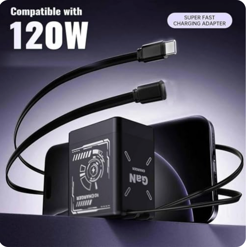 W&O 2-in-1 GaN Compatible with 120w Fast Charger