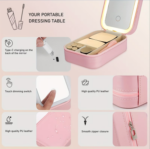 Makeup Case with Led Lights