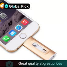 Load image into Gallery viewer, 3 in 1 Flash Drive, Portable High Speed USB 3.0 Memory Storage
