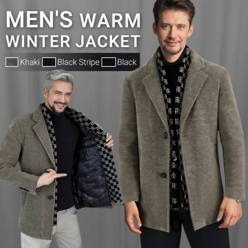 ❄️Men's Tweed Jacket with White Duck Down Lining