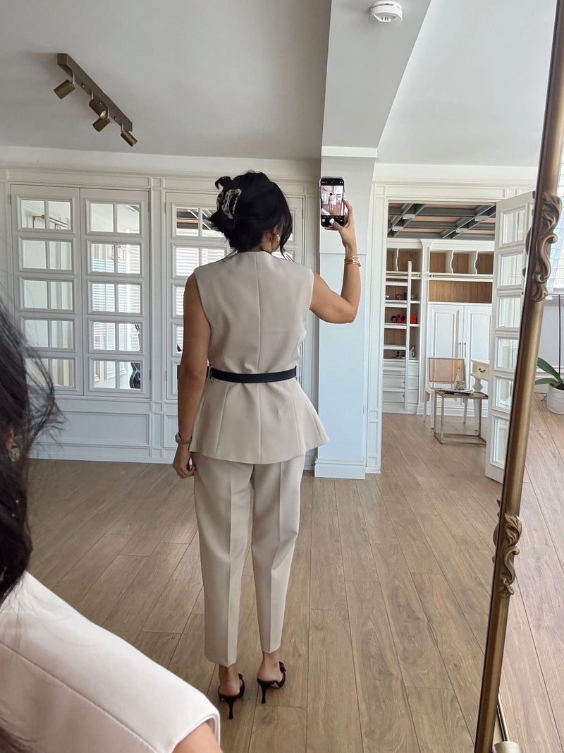 Dali Belted Flato Trouser Vest Suit