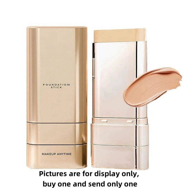 2 in 1 Foundation Stick with Brush, Multi-use Double Head Foundations Make up Sticks for All Skin Types