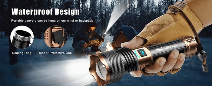 SKYFIRE LED Flashlights High Lumens with Ignition Lens
