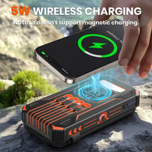 Load image into Gallery viewer, 20000mAh Solar Power Bank with Foldable Panels, Wireless Charging &amp; LED Flashlight
