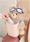 Plush Bear Car Trash Can (Pack Of 2pcs)