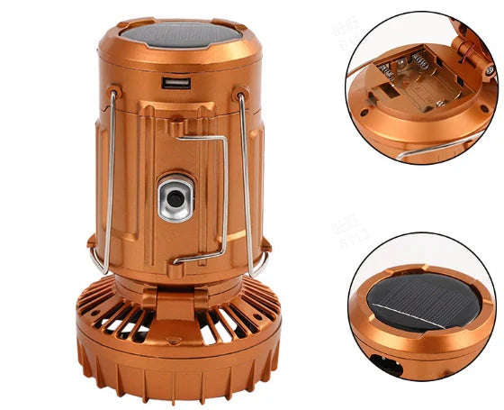 Portable LED Camping Lantern With Fan