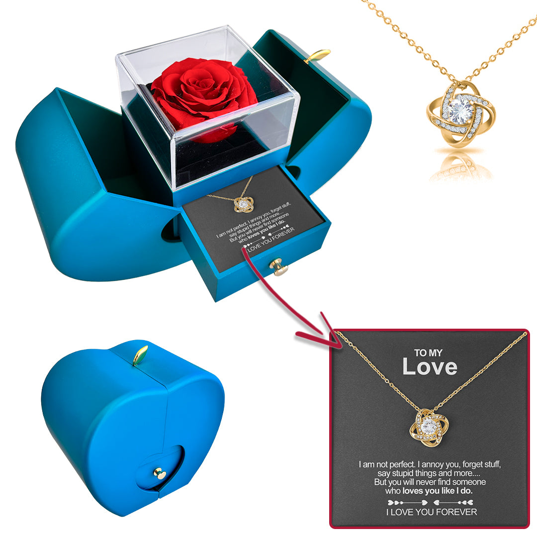 Eternal Rose Sterling Silver Necklace