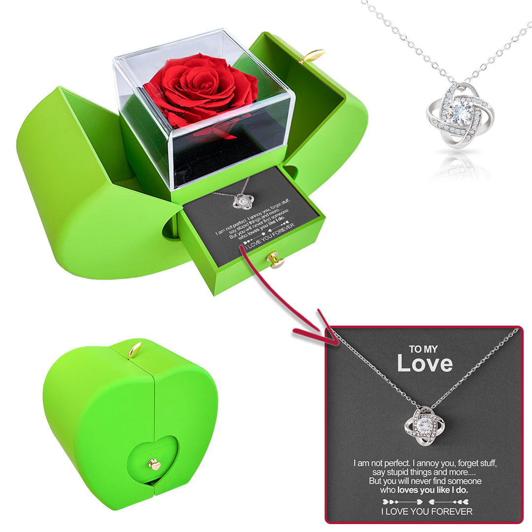Eternal Rose Sterling Silver Necklace