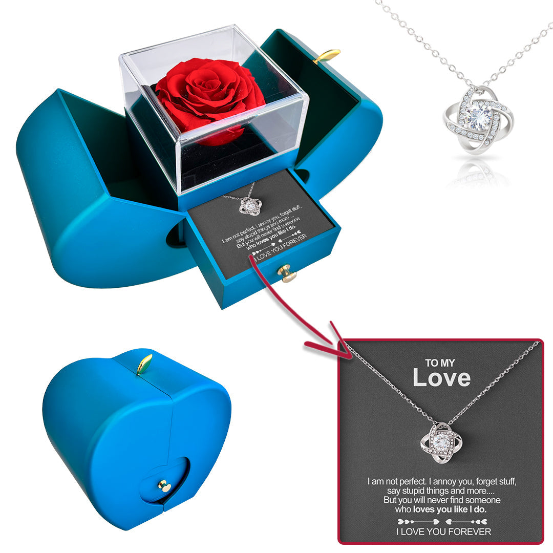 Eternal Rose Sterling Silver Necklace