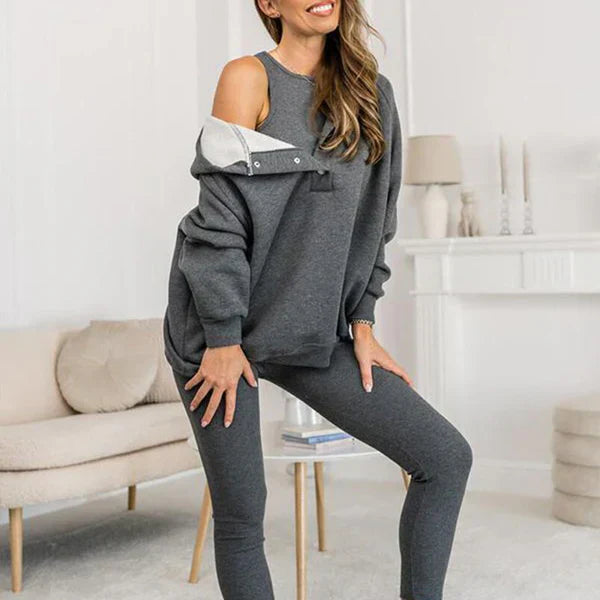 2024 Women's Sports Leisure Coat + Slim Vest + Trousers, 3-Piece Set