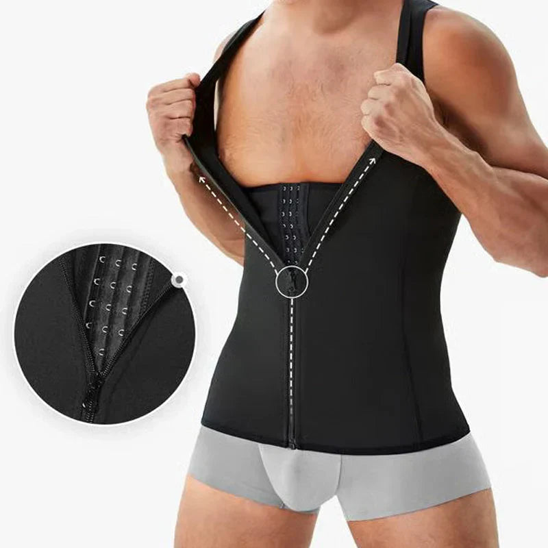 Men's slimming vest with zipper