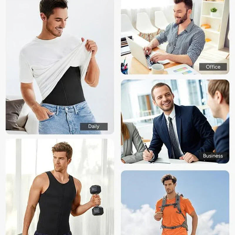 Men's slimming vest with zipper