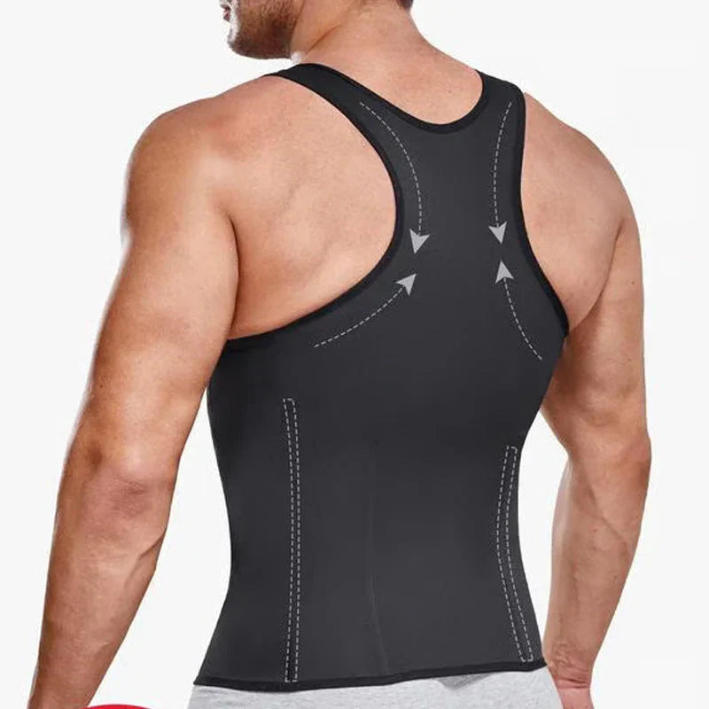 Men's slimming vest with zipper
