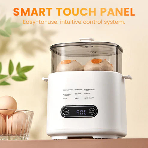 Mini Multi-Functional Egg Cooker Set with Smart Touch Panel